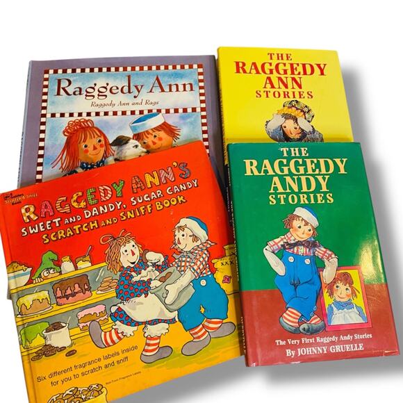Lot of 4 Raggedy Ann and Andy Books Assorted Hardcover Scratch & Sniff - Picture 2 of 6